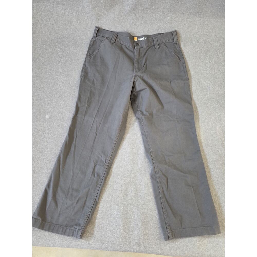Carhartt Pants Mens Gray Rugged Flex Carpenter Work Relaxed Fits 38x30